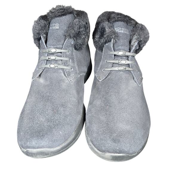 SKECHERS Women's Lace-Up Ankle Oxford Boots On-The-Go Joy Black 15506 Size 8 - Picture 6 of 8